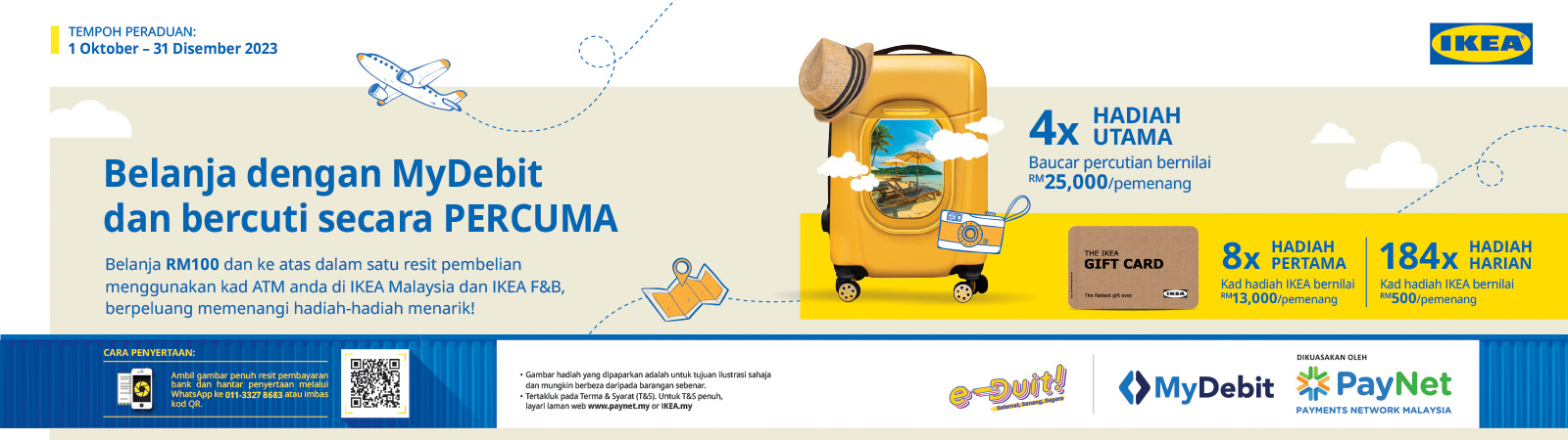 Belanja dengan MyDebit dan bercuti secara PERCUMA