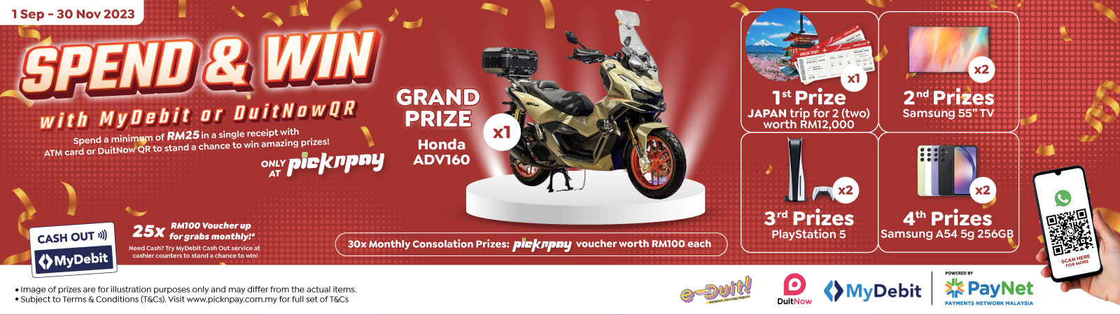 Spend & Win with MyDebit or DuitNow QR